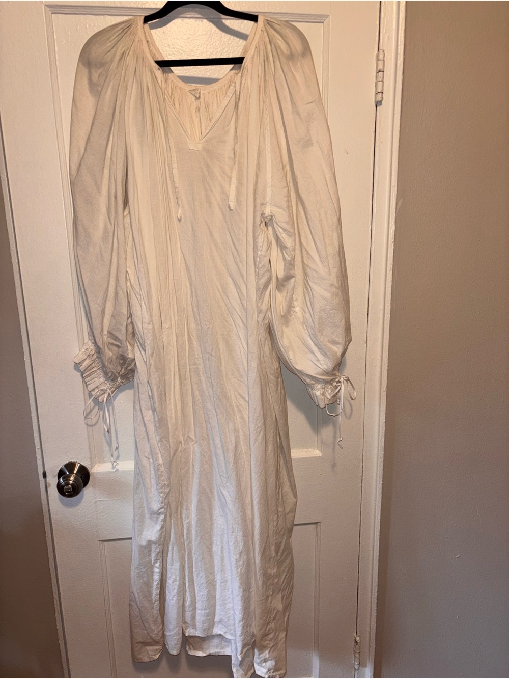 VTG Moresca Renaissance Cotton Dress Prairie House Romantic Maxi Long *Read